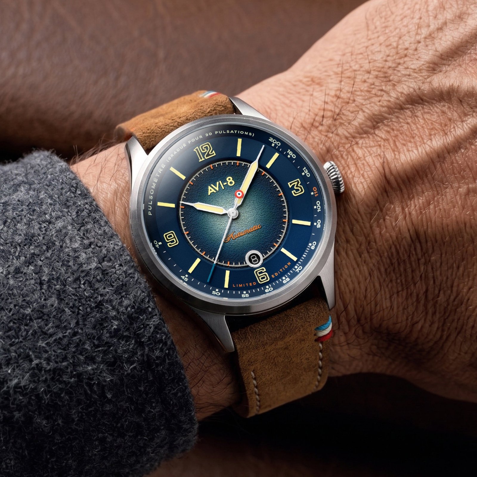 AVI-8 Flyboy Lafayette Automatic 110th Anniversary Limited Edition Blue Horizon - Image 2