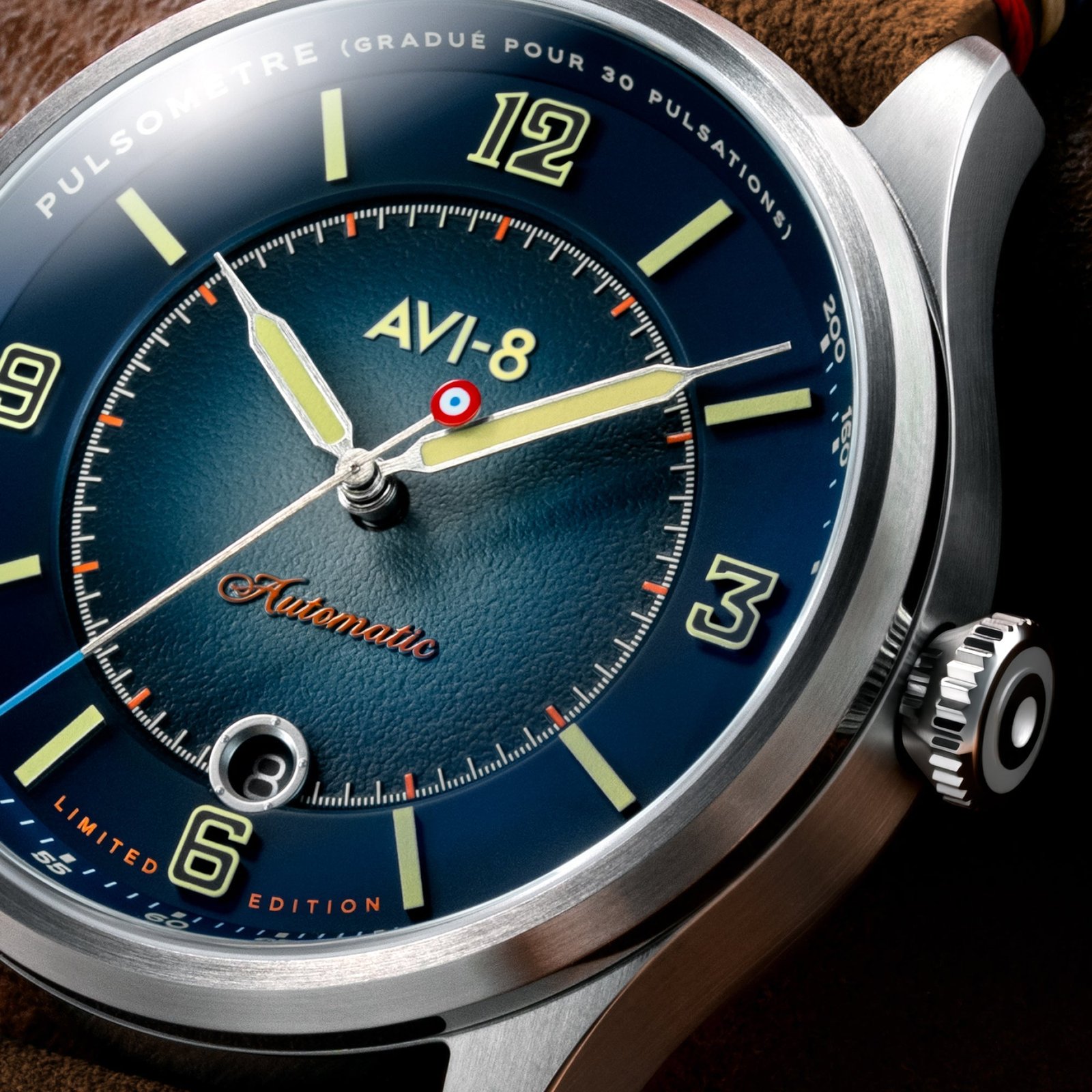 AVI-8 Flyboy Lafayette Automatic 110th Anniversary Limited Edition Blue Horizon - Image 4