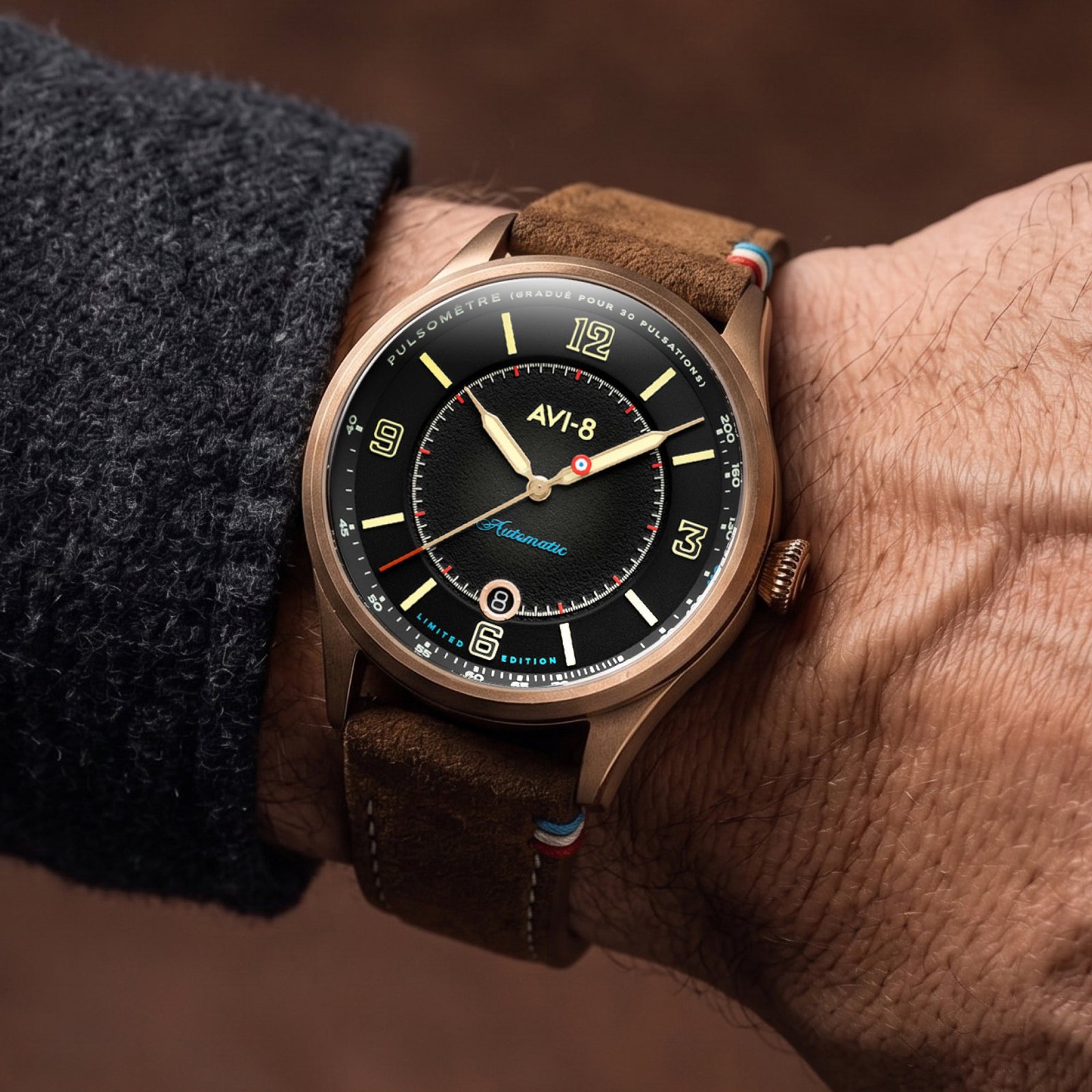 AVI-8 Flyboy Lafayette Automatic 110th Anniversary Limited Edition Tarmac Night - Image 2