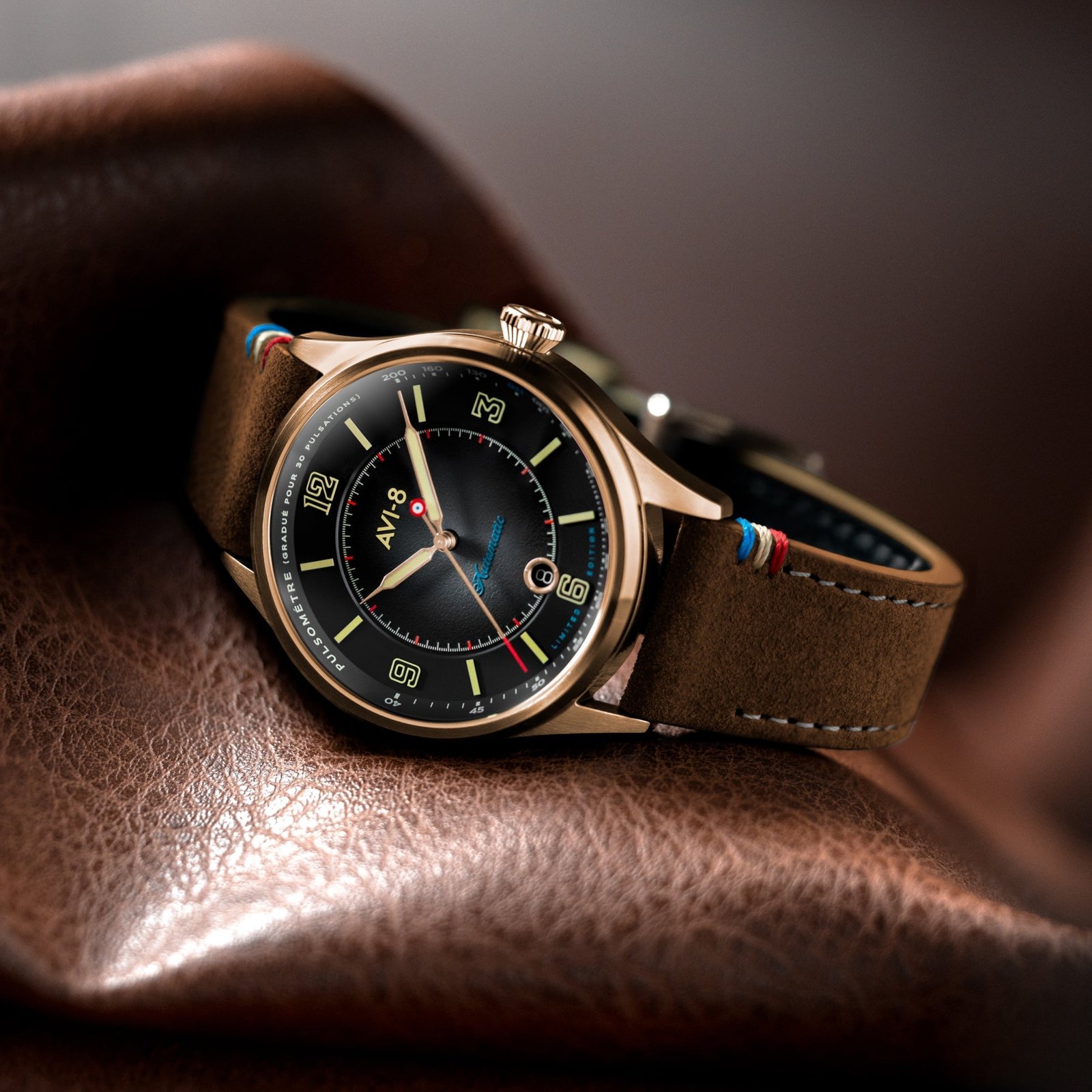 AVI-8 Flyboy Lafayette Automatic 110th Anniversary Limited Edition Tarmac Night - Image 3