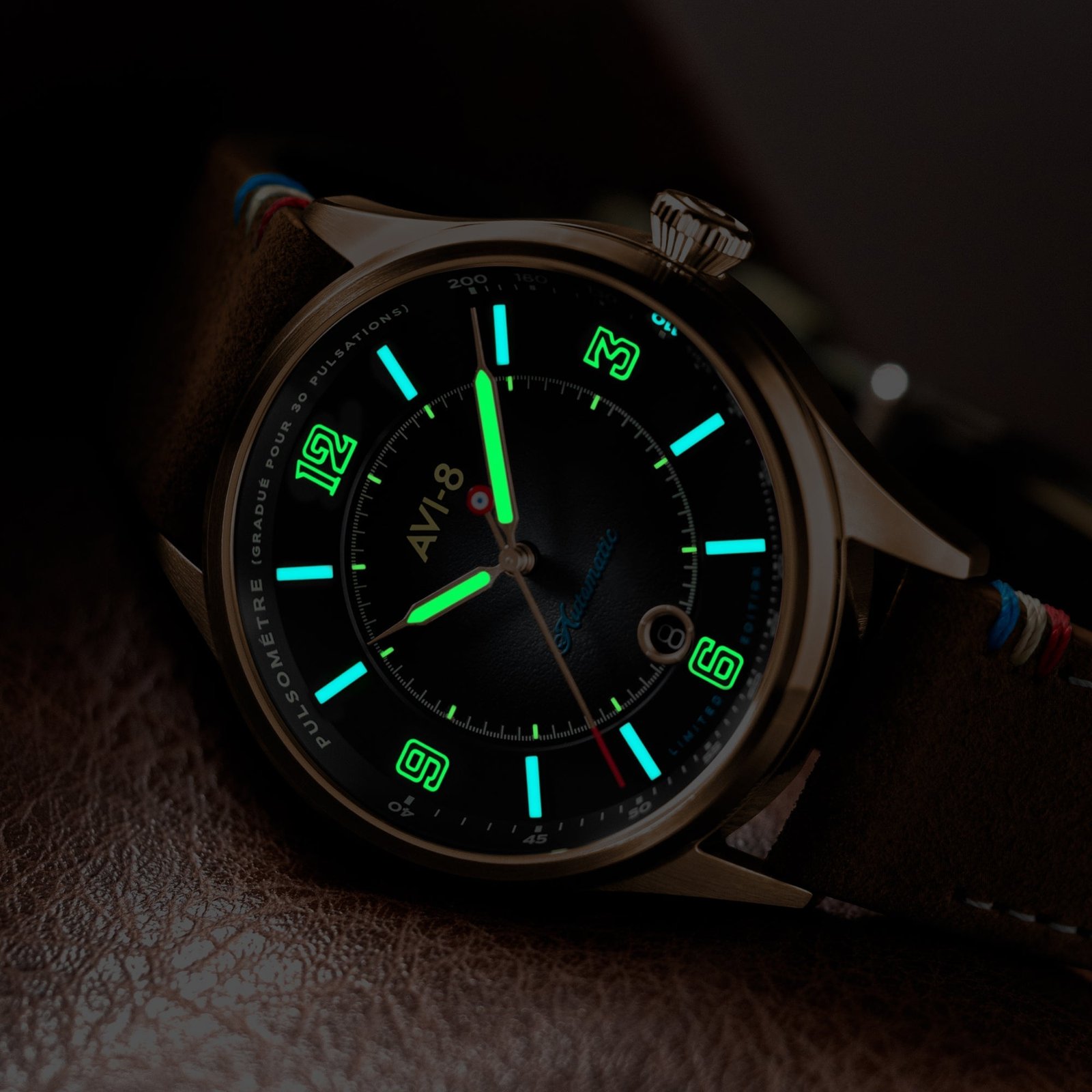 AVI-8 Flyboy Lafayette Automatic 110th Anniversary Limited Edition Tarmac Night - Image 6