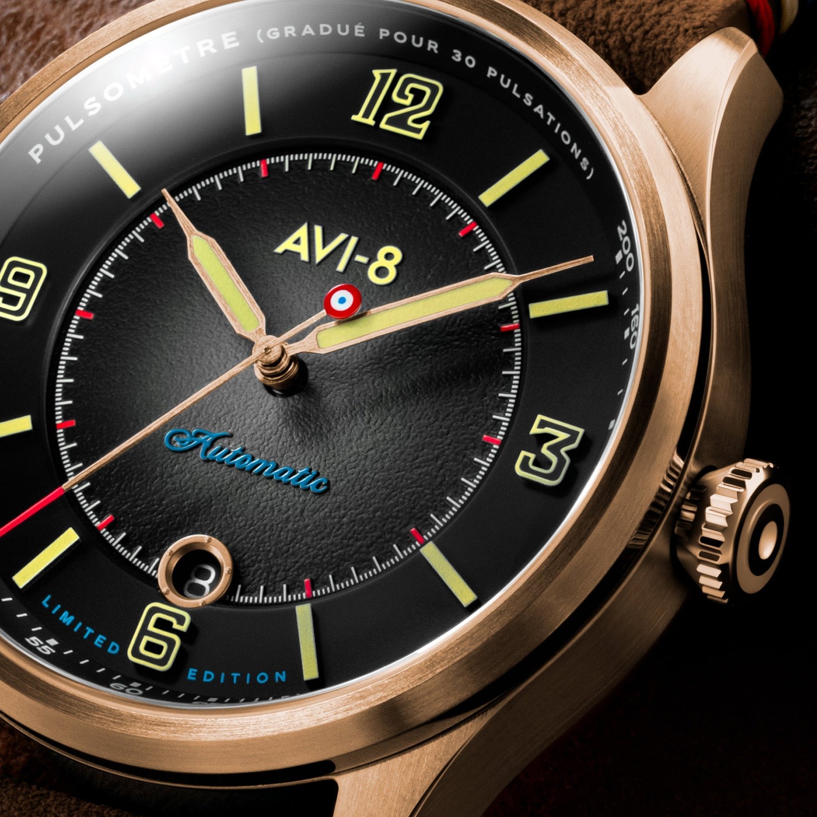 AVI-8 Flyboy Lafayette Automatic 110th Anniversary Limited Edition Tarmac Night - Image 4