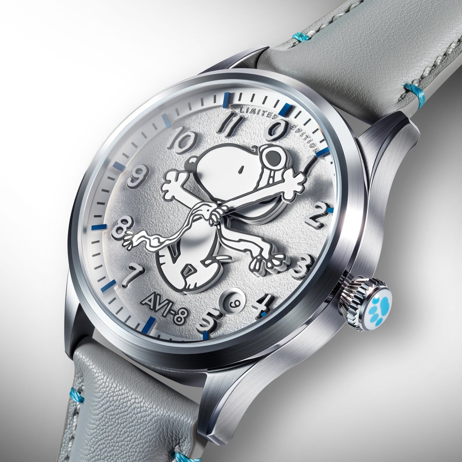 AVI-8 Flyboy Engineer Automatic Peanuts Snoopy Flying Ace Monotone Limited Edition Cloud Cover - Image 3