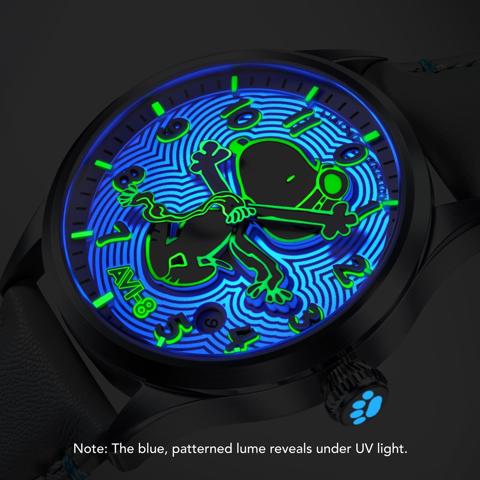 AVI-8 Flyboy Engineer Automatic Peanuts Snoopy Flying Ace Monotone Limited Edition Cloud Cover - Image 5