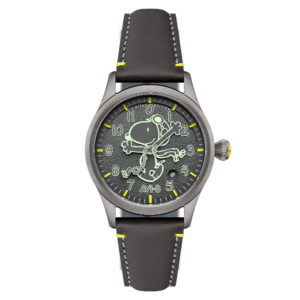 AVI-8 Flyboy Engineer Automatic Peanuts Snoopy Flying Ace Monotone Limited Edition Grey Glider
