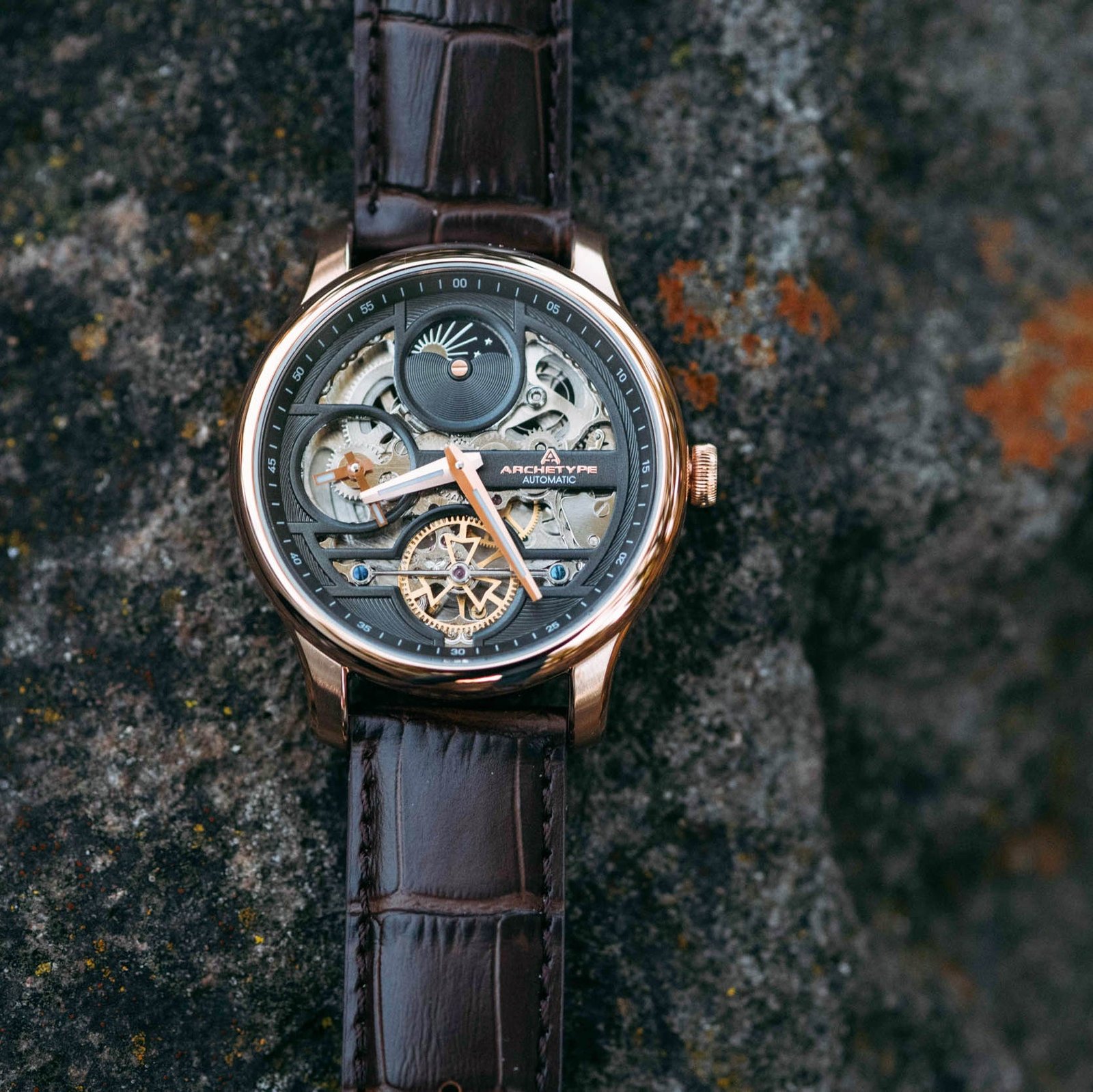 Archetype Archer Automatic Rose Gold Brown - Image 2