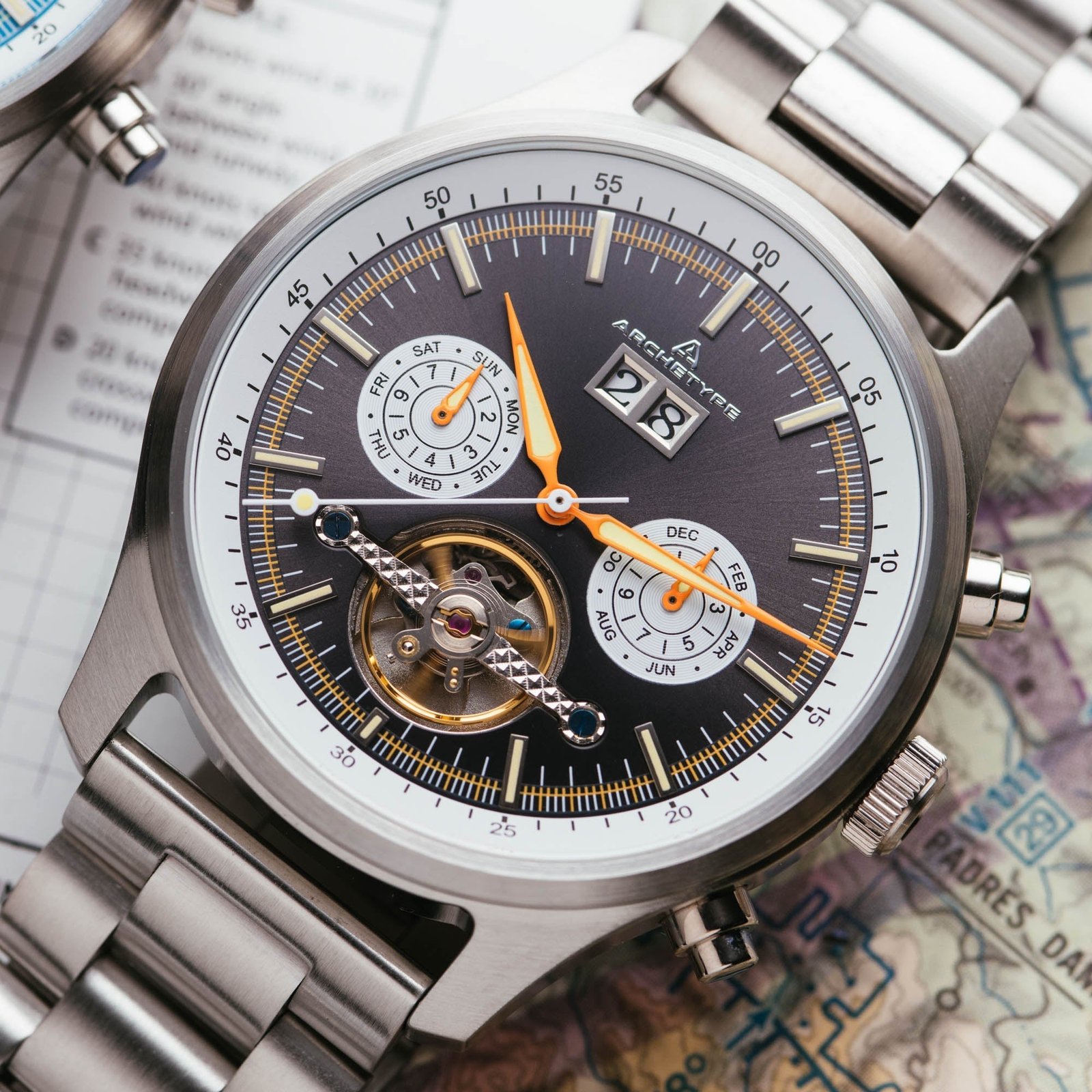 Archetype Blackhawk Automatic Calendar Reverse Panda - Image 4