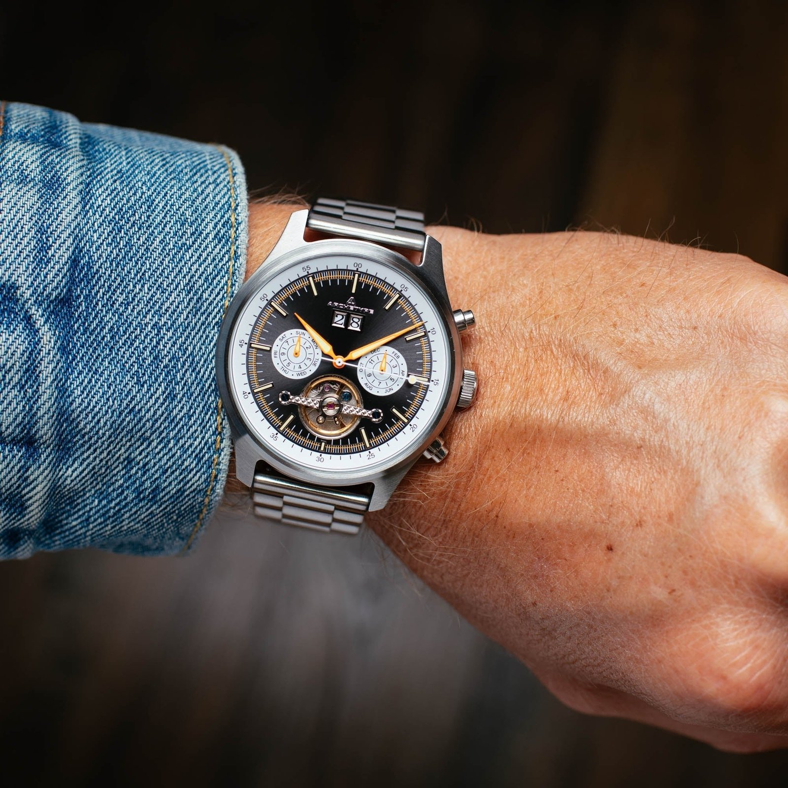 Archetype Blackhawk Automatic Calendar Reverse Panda - Image 3