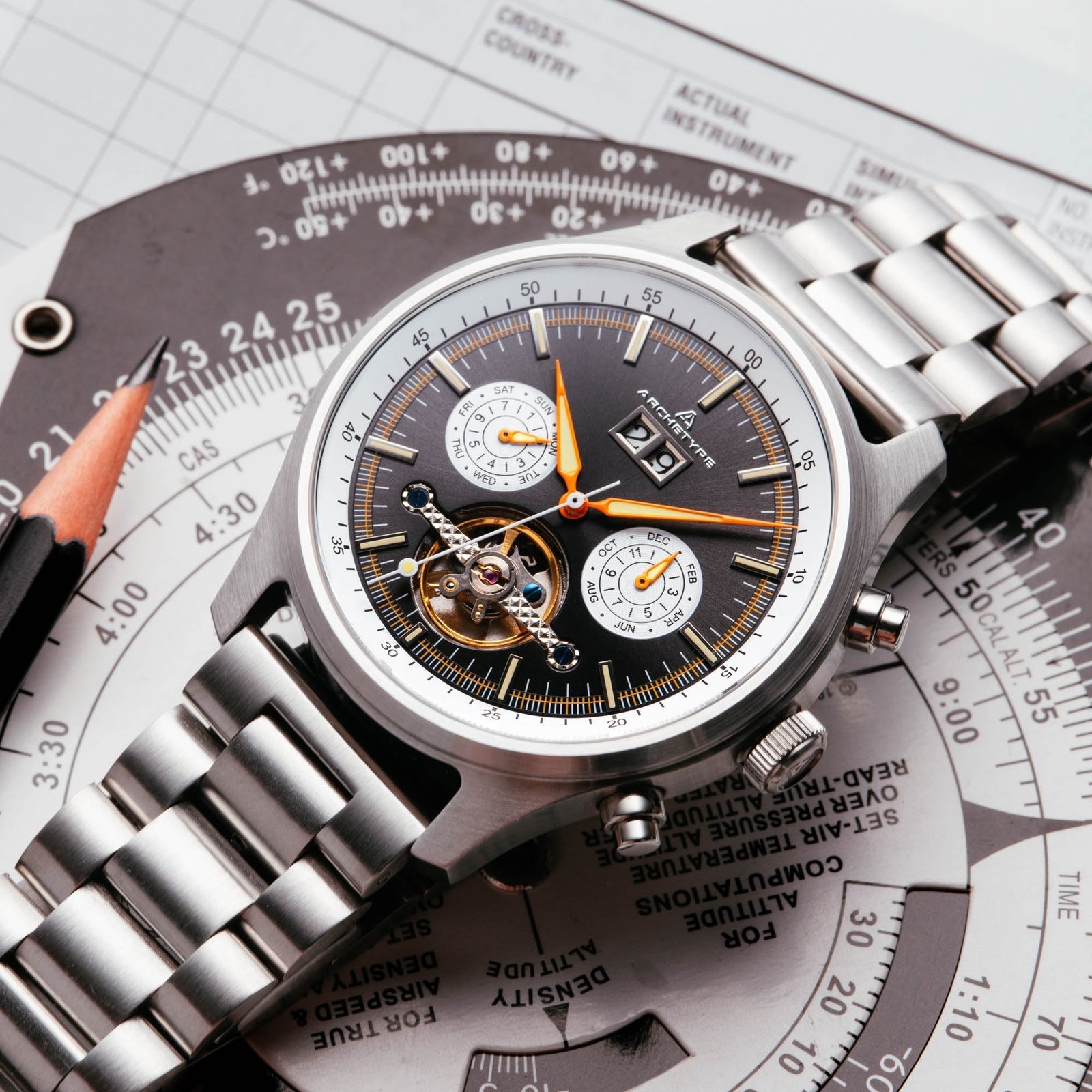 Archetype Blackhawk Automatic Calendar Reverse Panda - Image 2
