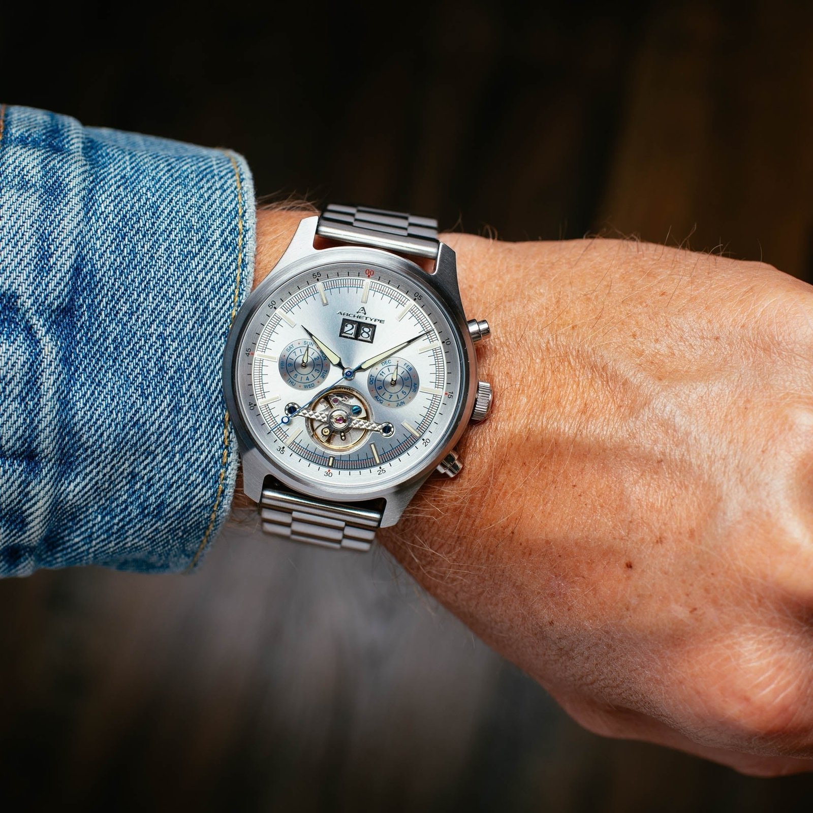 Archetype Blackhawk Automatic Calendar Steel - Image 3