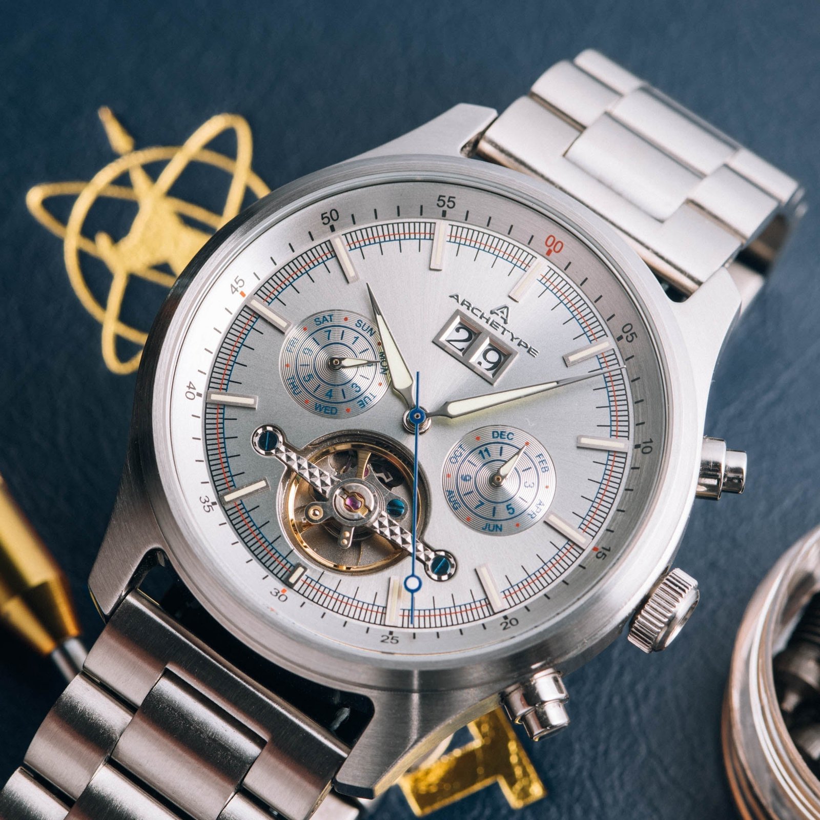 Archetype Blackhawk Automatic Calendar Steel - Image 4