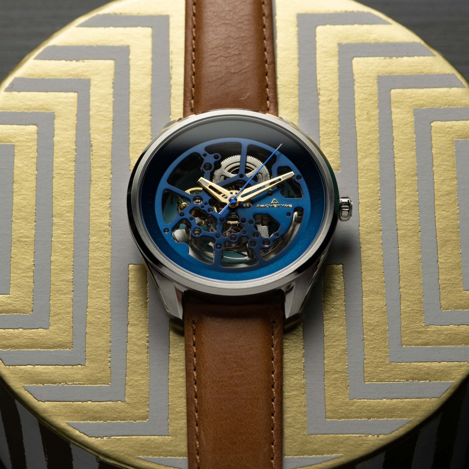 Archetype Nemesis Automatic Silver Tan Blue - Image 5