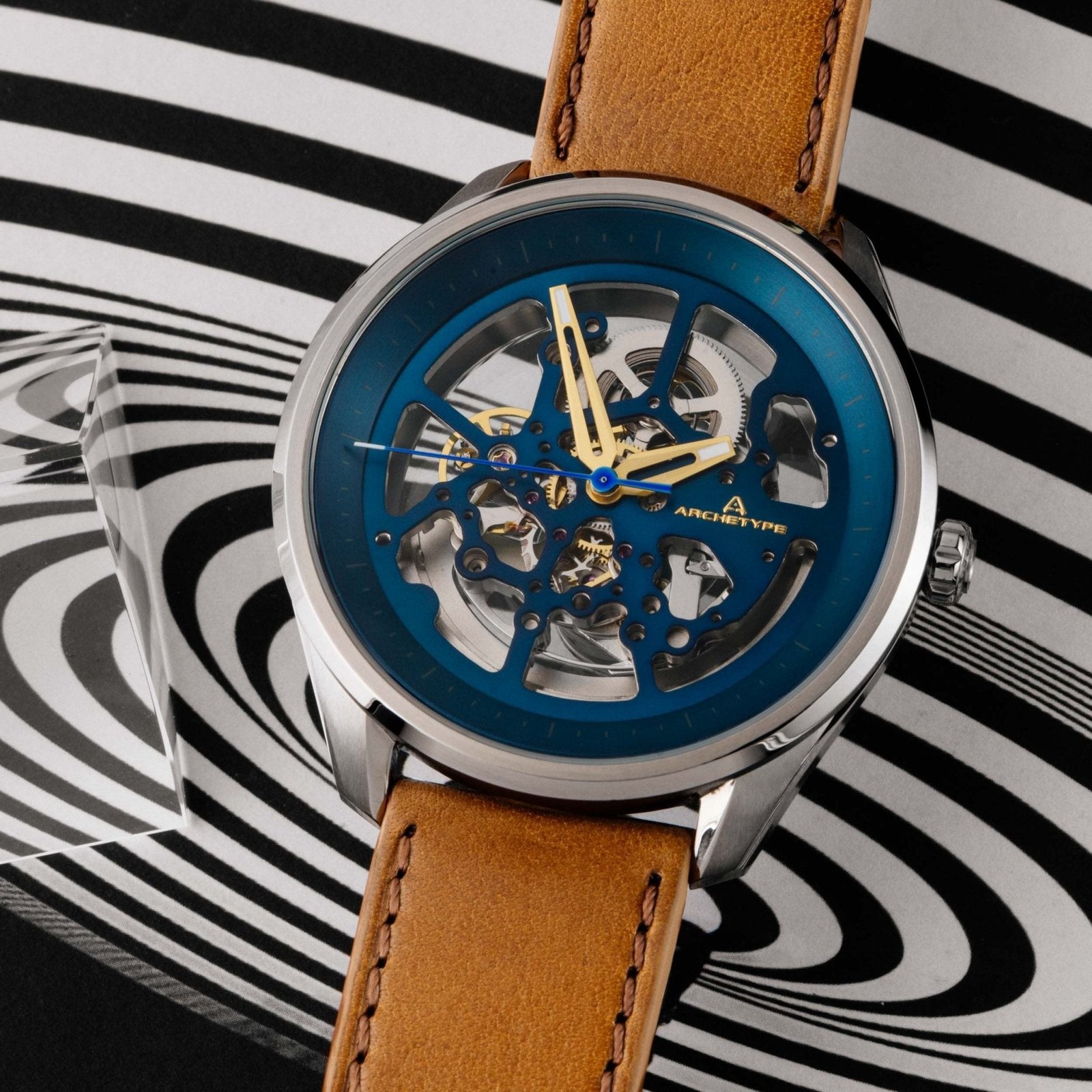 Archetype Nemesis Automatic Silver Tan Blue - Image 2