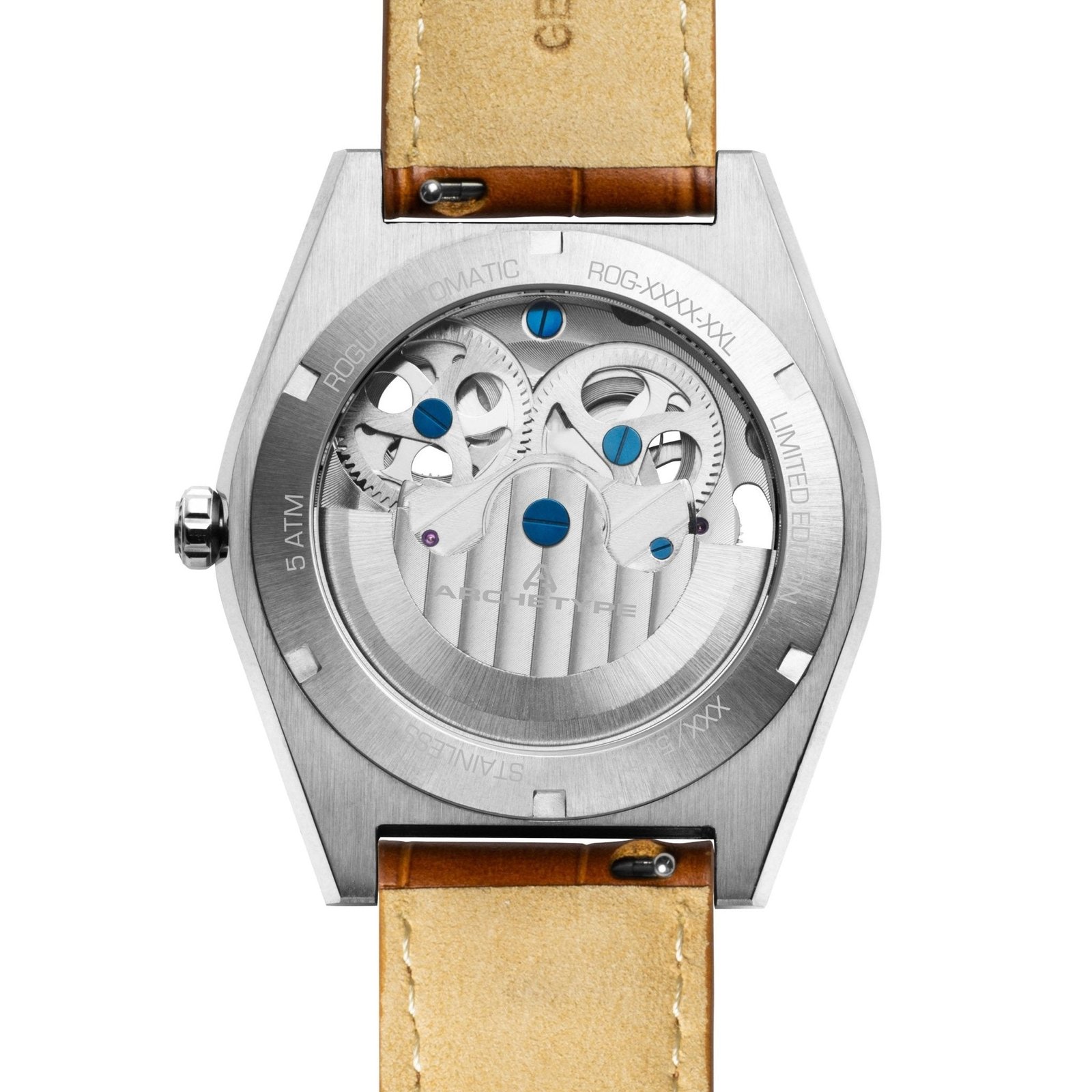 Archetype Rogue Automatic Silver Brown Navy - Image 3