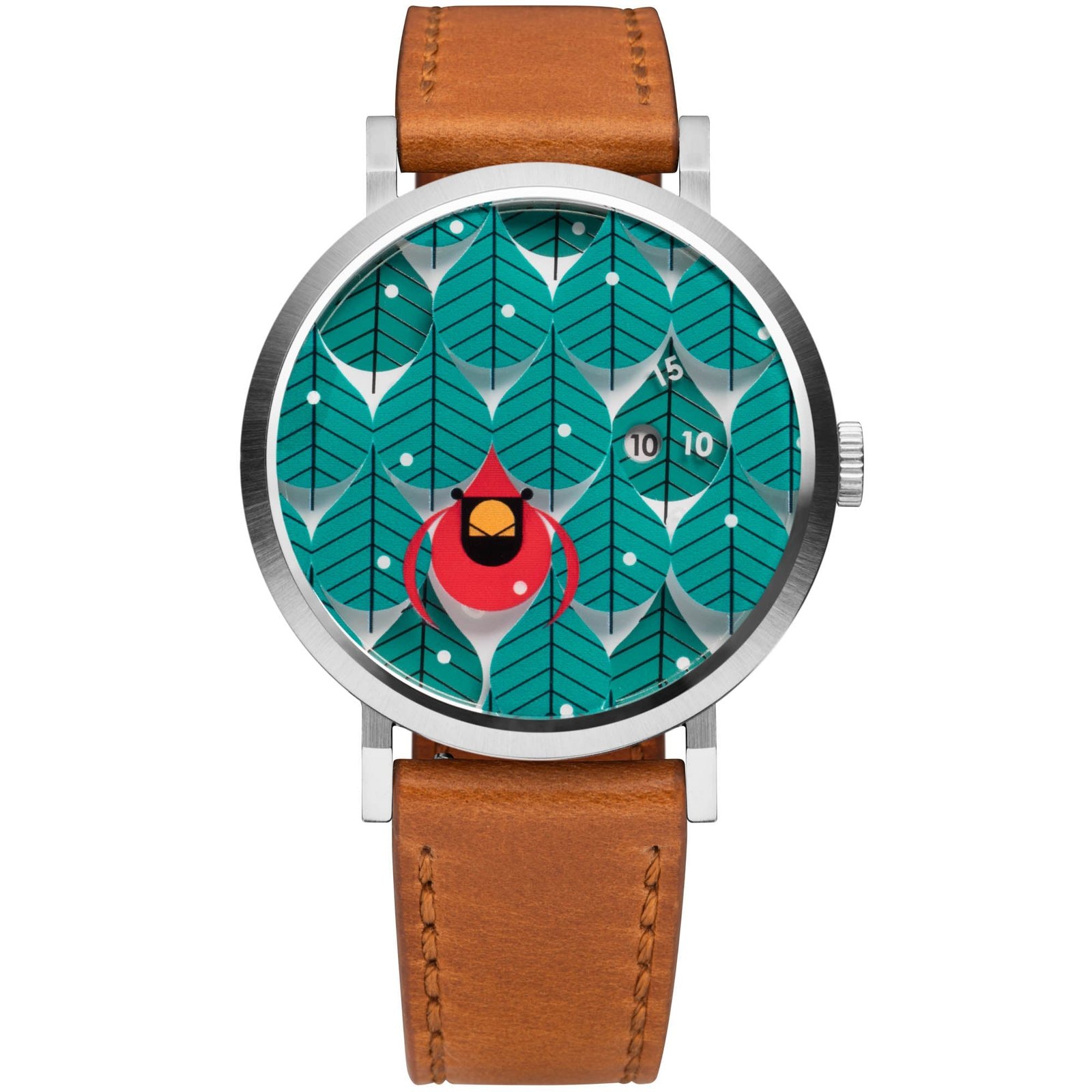 Asterisk x Charley Harper Coniferous Cardinal Jump Hour Automatic