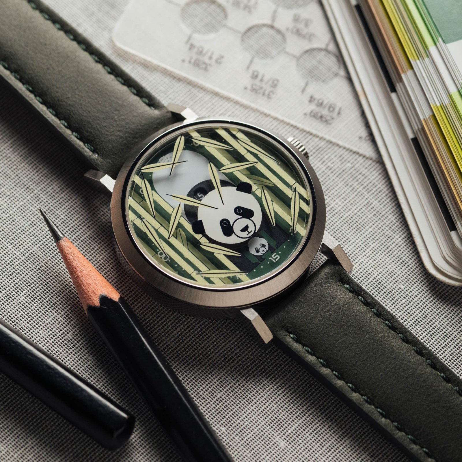 Asterisk x Charley Harper Panda Panda Jump Hour Automatic - Image 3