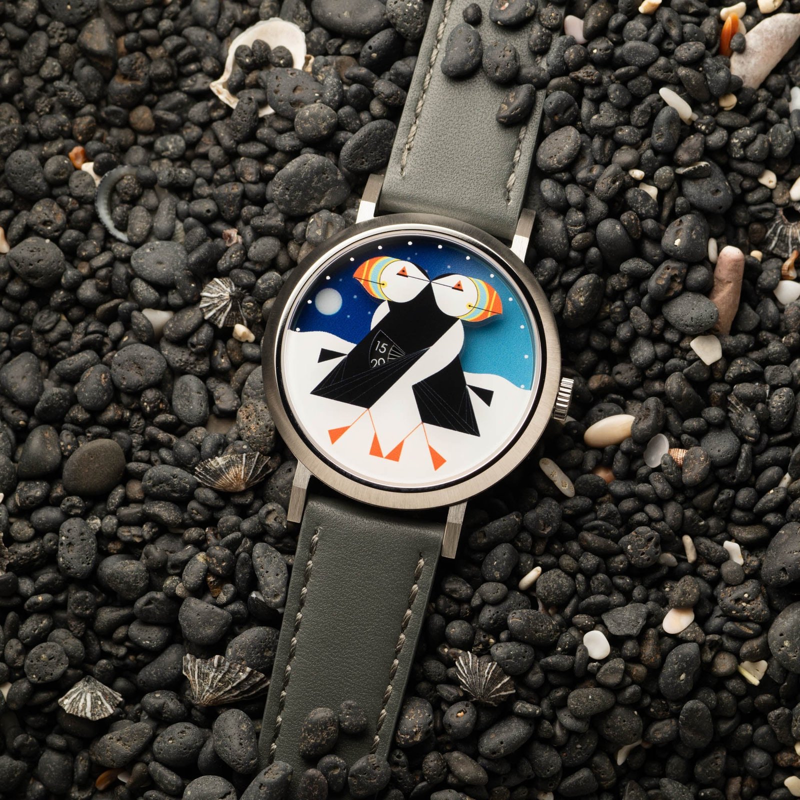 Asterisk x Charley Harper Puffins Passing Day & Night - Image 3