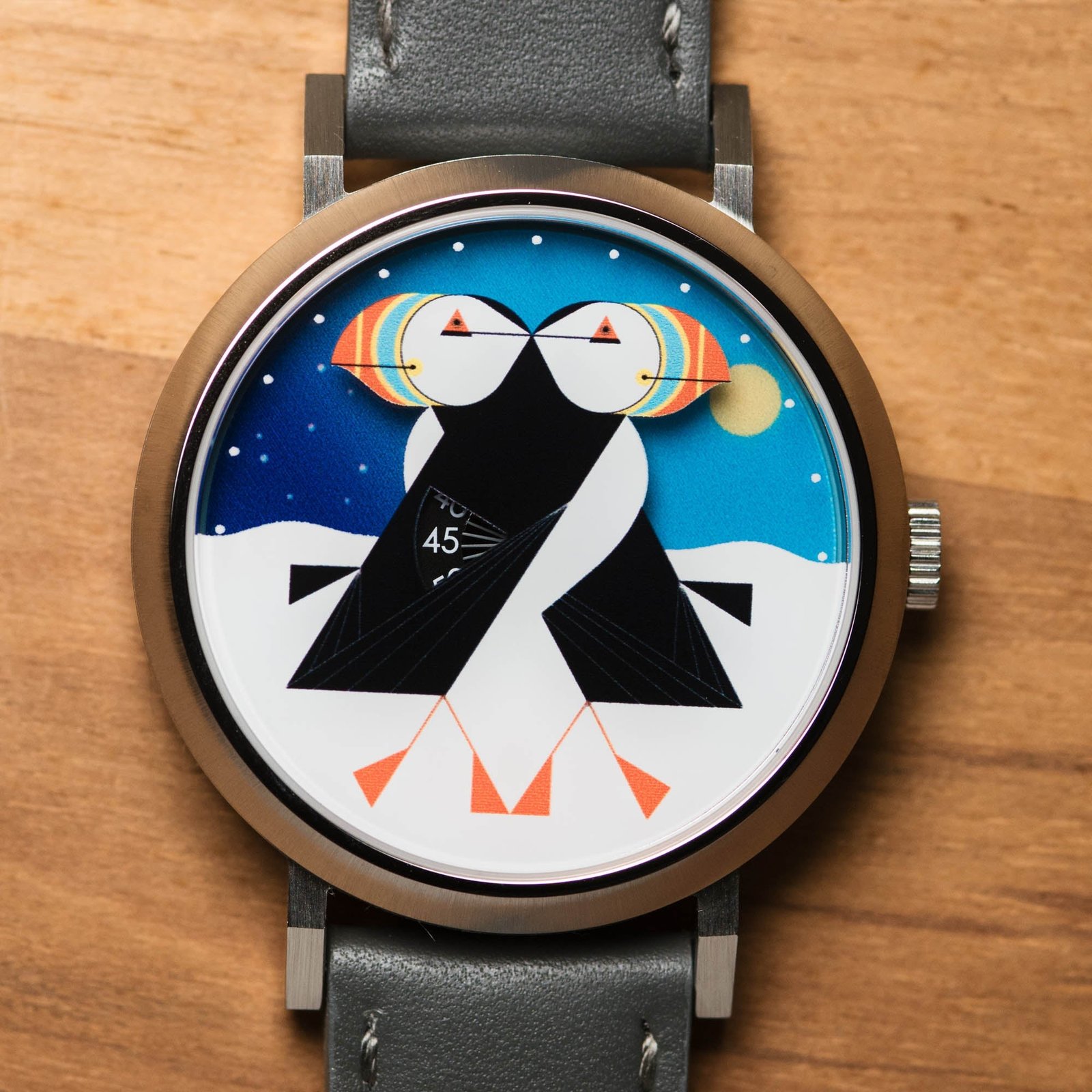 Asterisk x Charley Harper Puffins Passing Day & Night - Image 2