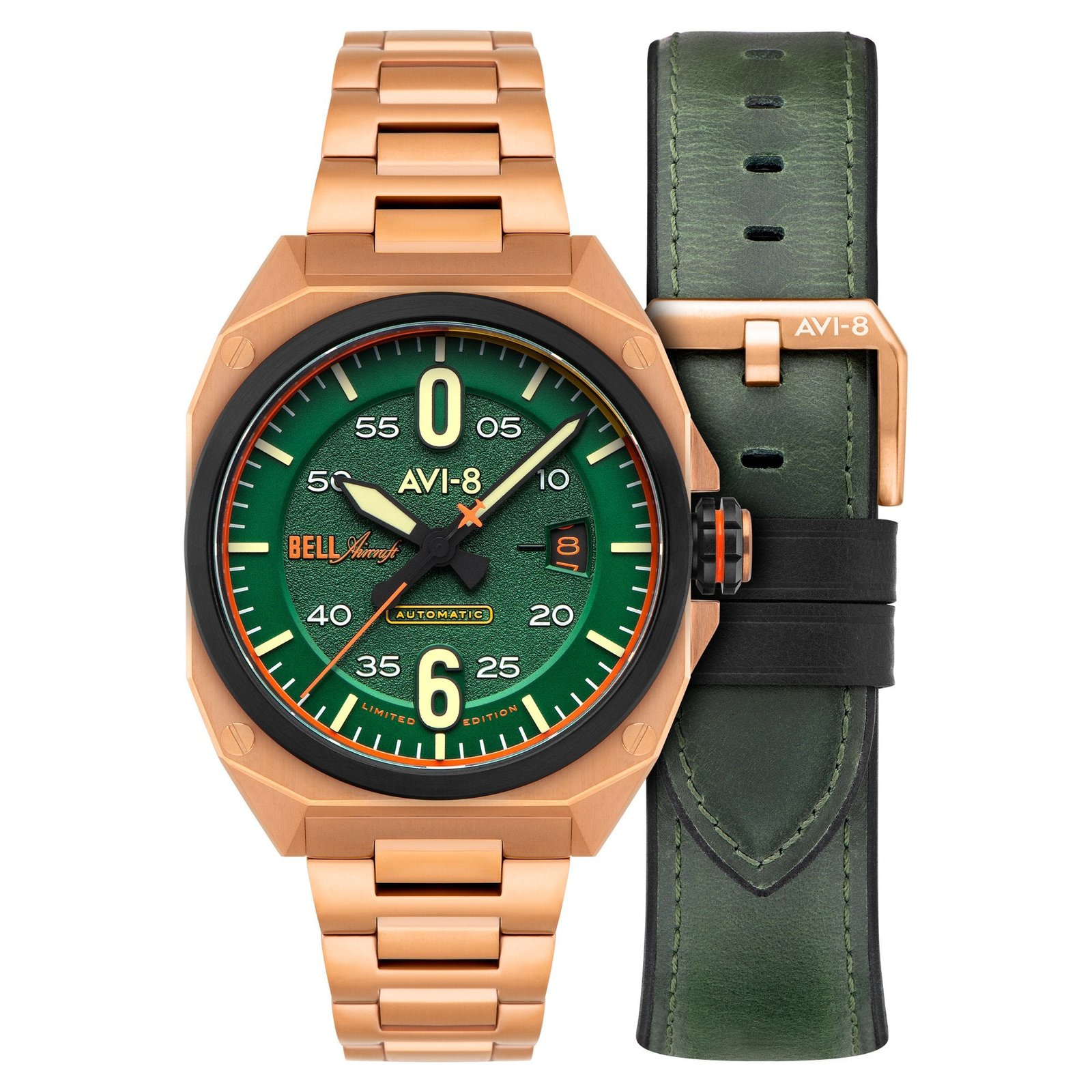 AVI-8 Bell X-1 Glamorous Glennis Automatic Limited Edition Mojave Green