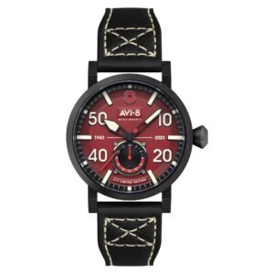 AVI-8 Dambuster 80th Anniversary Royal British Legion Meca-Quartz Limited Edition Merlot Red