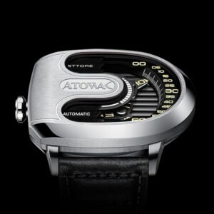 Atowak Ettore Drift 4-Arm Wandering Hour Silver Black Watches