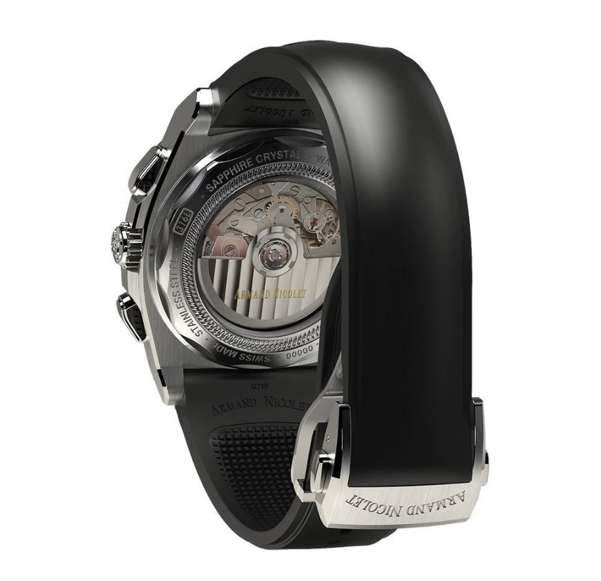Armand Nicolet J09-3 Swiss Automatic Chronograph Black - Image 2